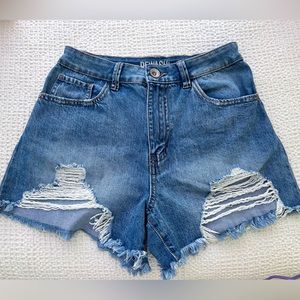 Rewash Super High Rise Wedge Vintage Revival Shorts